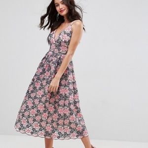 ASOS Lace Cami Midi Prom Dress